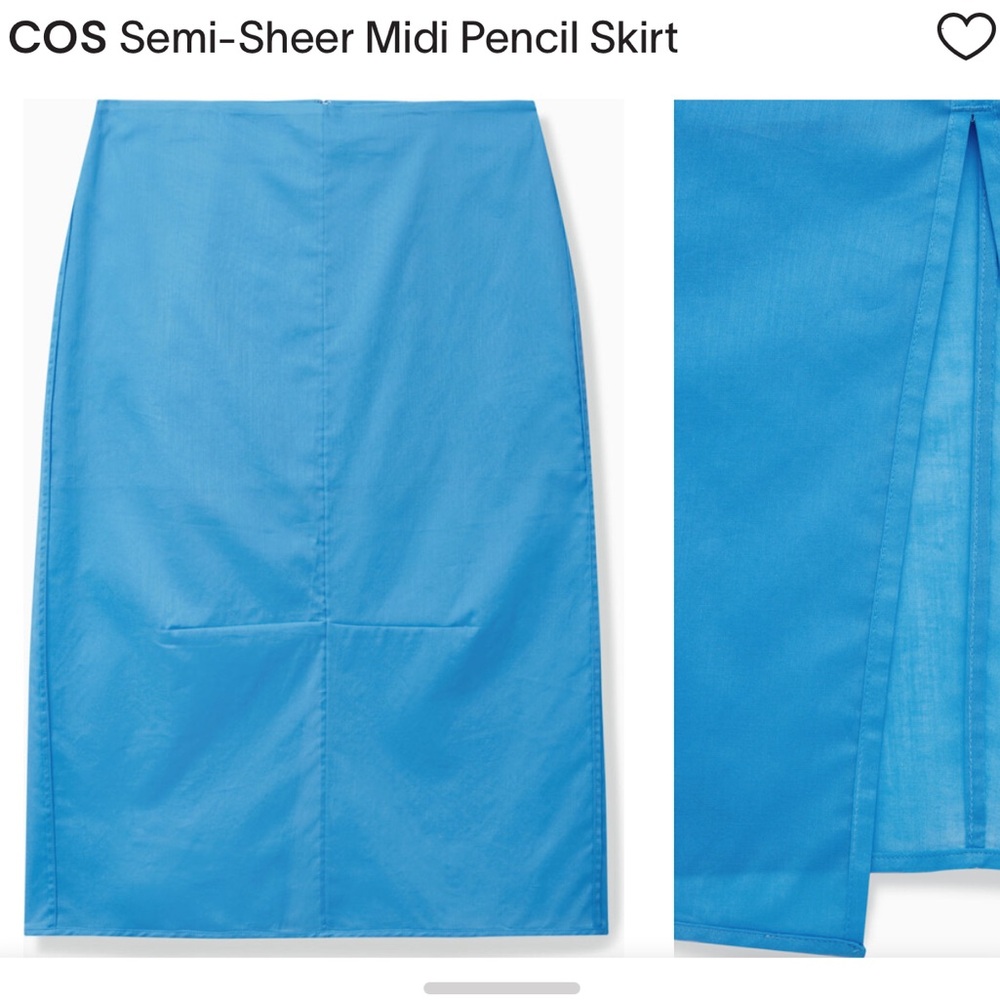 COS Vibrant Blue Pencil Skirt
